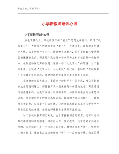 2024年小学新教师培训心得优选例文25篇文档合集.docx