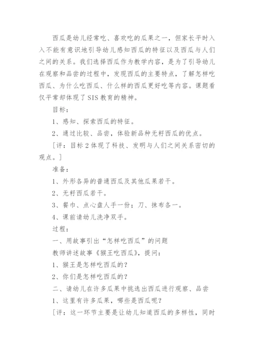 中班语言《西瓜船》教案(附反思).docx