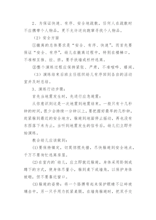 幼儿园防震减灾应急演练方案.docx