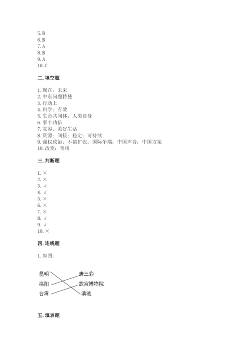 部编版道德与法治六年级下册期末测试卷及一套完整答案.docx