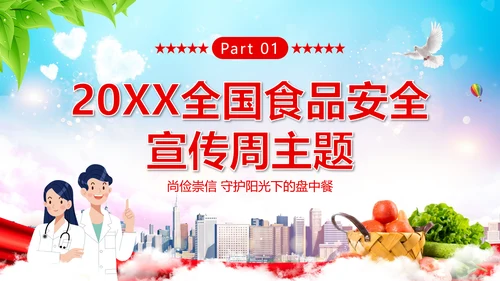 20xx年全国食品安全宣传周ppt模板