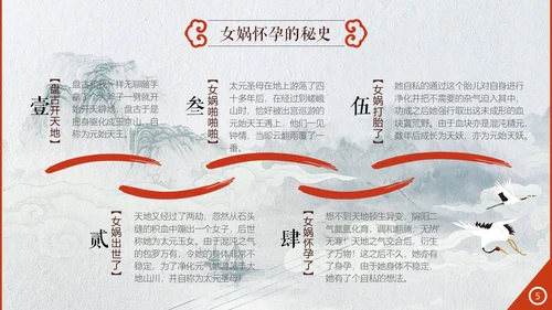 创意中国风神话故事通用PPT模板