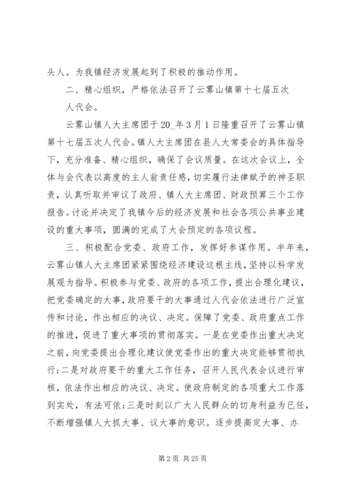 人大工作总结精品合集.docx