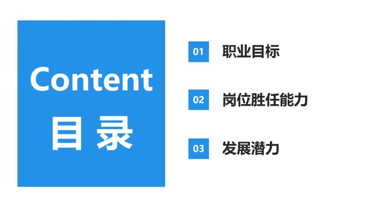 蓝色商务计算机科学与技术专业大学生求职个人能力综合展示职业生涯规划PPT模版