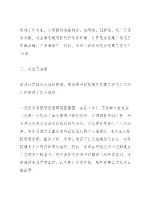 党支部书记抓党建项目立项书.docx