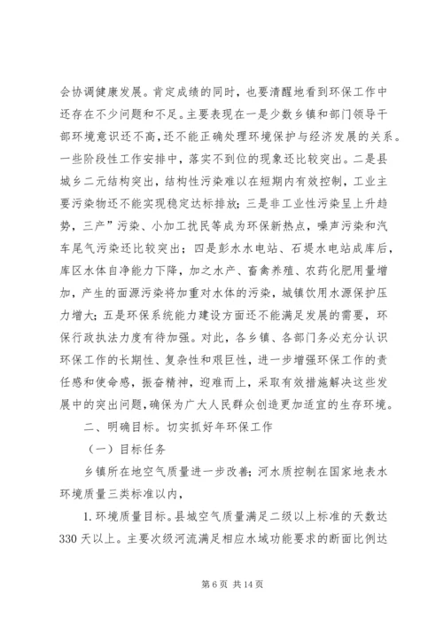 县委环保管理工作大会领导讲话.docx