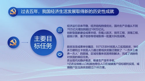 蓝色大气党建党支部年终工作总结PPT