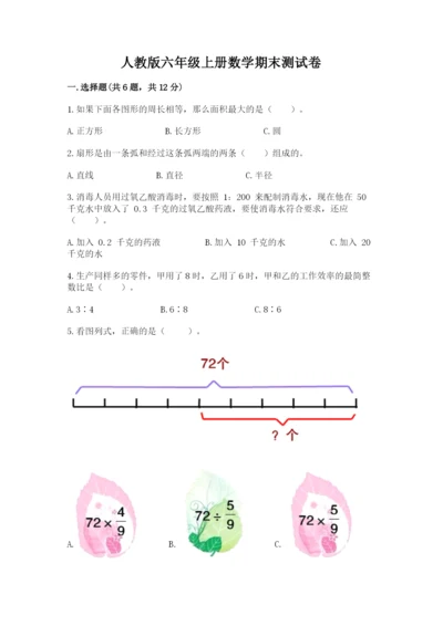 人教版六年级上册数学期末测试卷及完整答案【全优】.docx