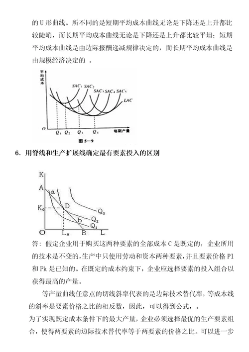 综合分析生产成本理论中相关经济范畴的关系答案共6页