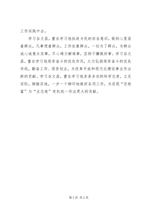 学习“四有”书记谷文昌精神体会.docx
