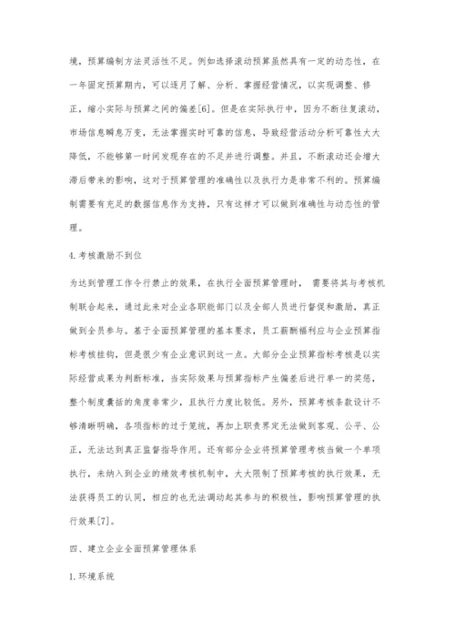 企业全面预算管理的执行与分析.docx