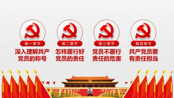 党员责任担当争做合格党员喜迎十九大PPT