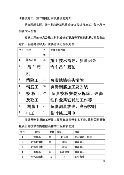 冠梁及砼支撑梁施工方案.docx