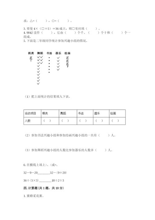 小学二年级下册数学期末测试卷附参考答案【培优b卷】.docx