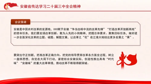 安徽省传达学习党的二十届三中全会精神专题党课PPT