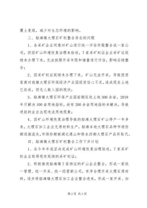 大理石矿权整合情况汇报.docx