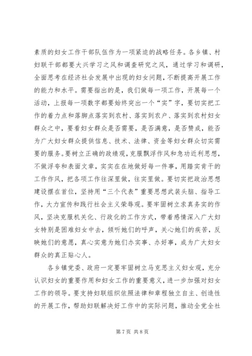 区妇联组织培训会议上的讲话.docx