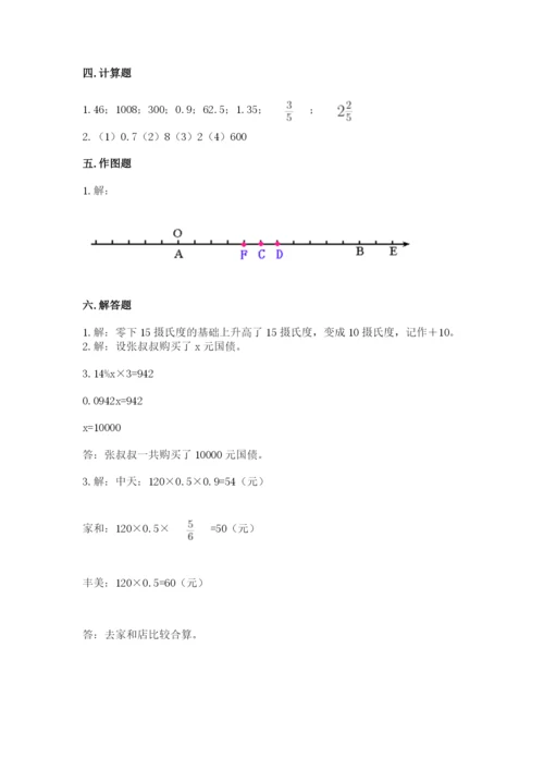 人教版六年级下册数学期末测试卷【模拟题】.docx