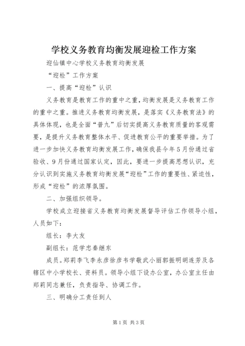 学校义务教育均衡发展迎检工作方案.docx