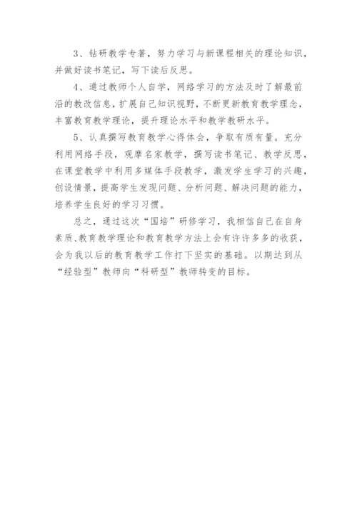 小学数学教师国培个人研修计划供借鉴.docx