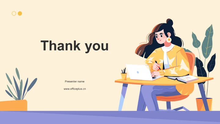 橙色插画风春季招聘PPT模板