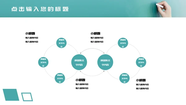 粉笔手写课堂教学教师自我介绍通用PPT模板