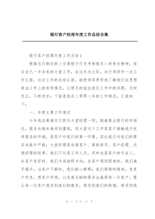 银行客户经理年度工作总结合集.docx