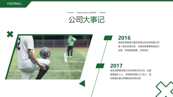 欧美风足球培训俱乐部宣传动态PPT模板