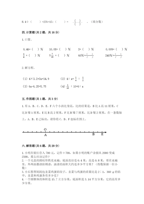 人教版六年级下册数学期末测试卷【精选题】.docx