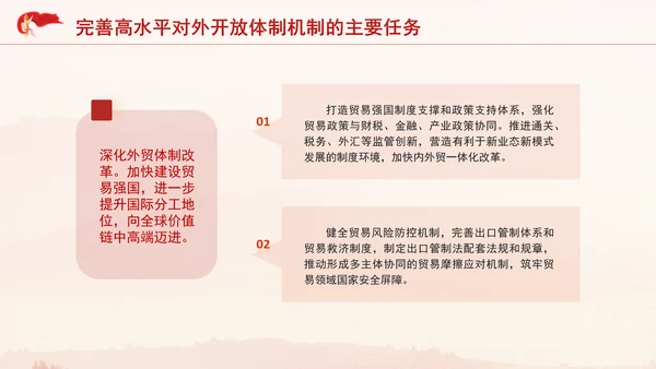 党的二十届三中全会完善高水平对外开放体制机制党课PPT