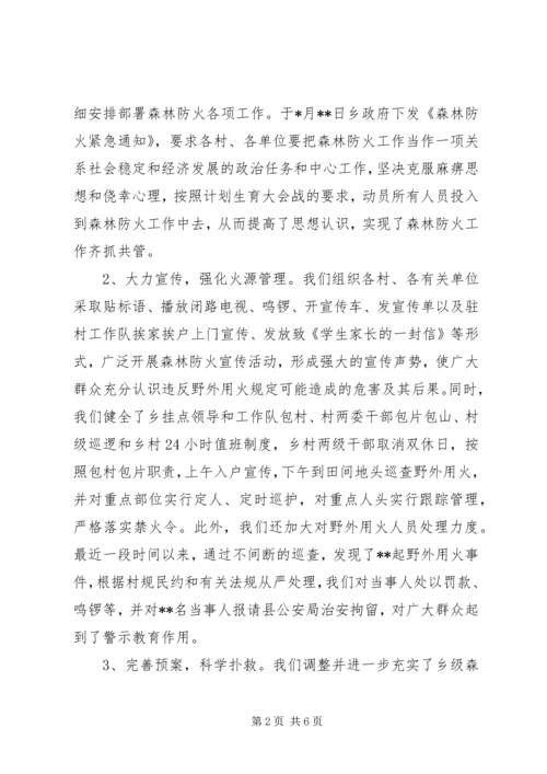 乡镇森林防火工作情况汇报.docx