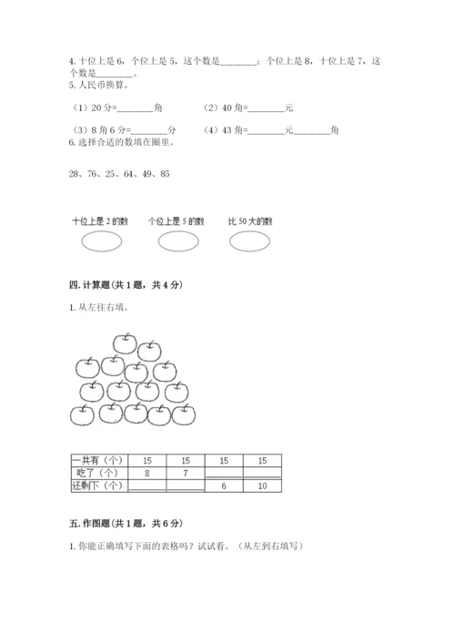 一年级下册数学期末测试卷及完整答案【各地真题】.docx