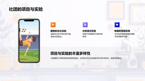 科学社团活动总结PPT模板
