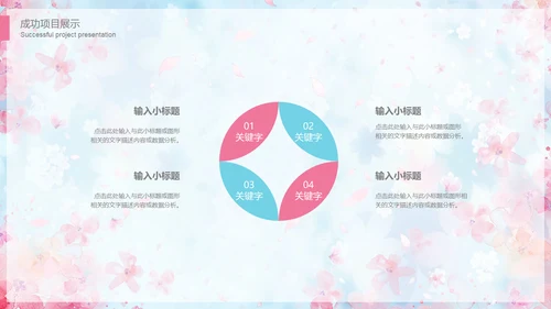 清新唯美文艺小花通用PPT模板