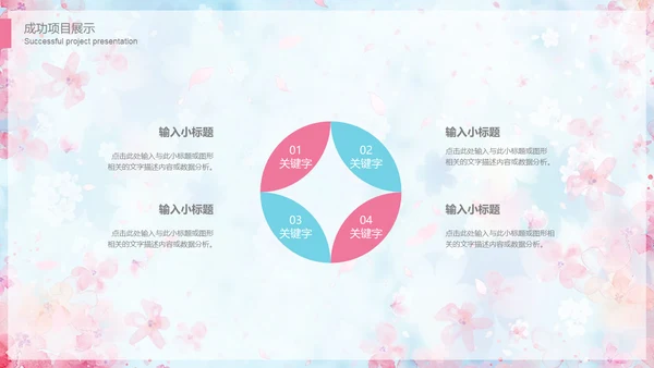 清新唯美文艺小花通用PPT模板