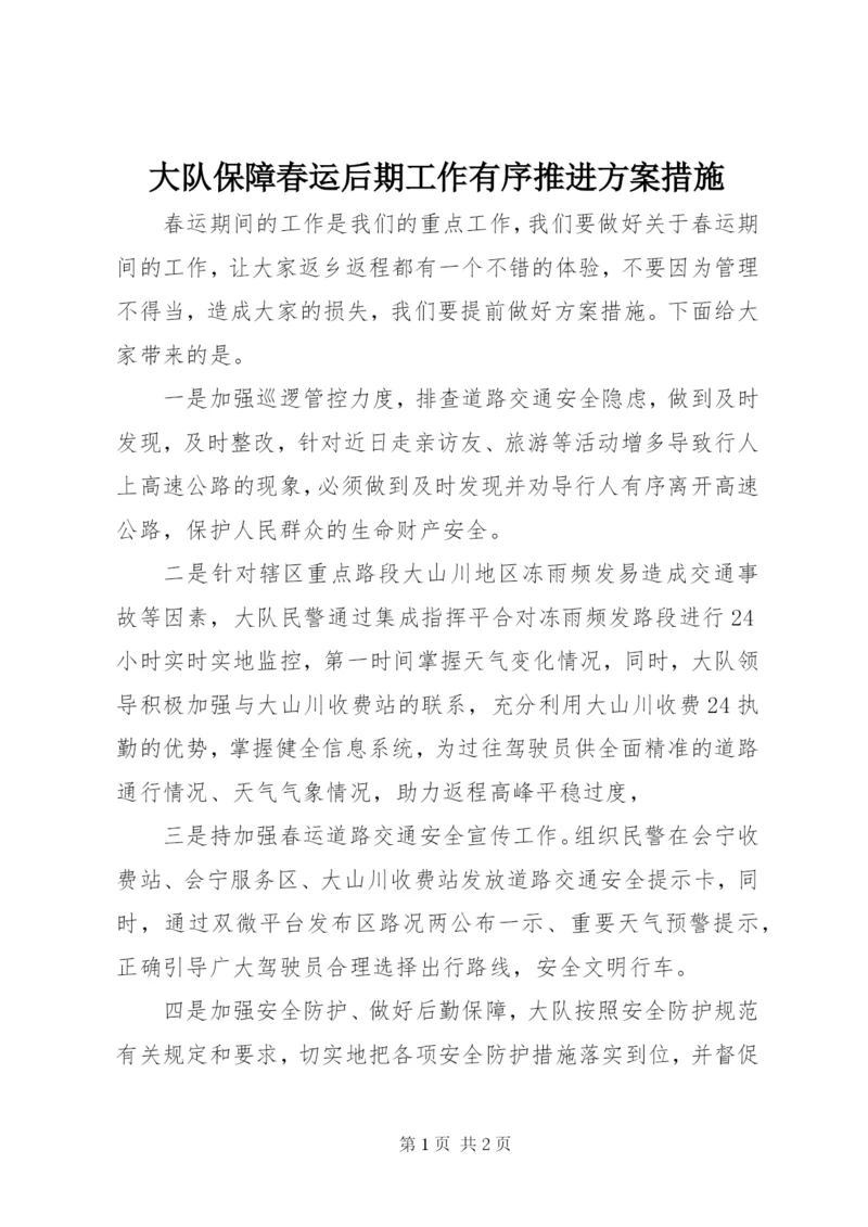 大队保障春运后期工作有序推进方案措施.docx