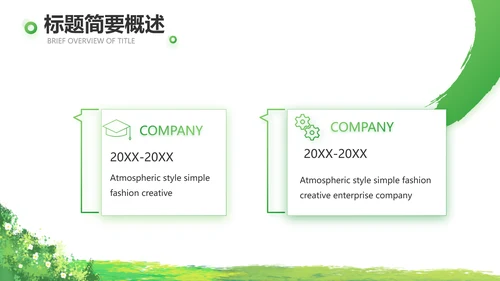 绿色清新园林个人述职报告动态PPT模板