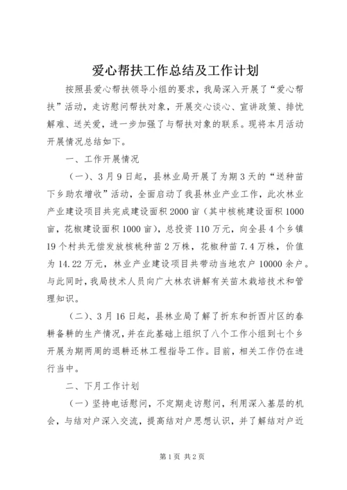 爱心帮扶工作总结及工作计划.docx