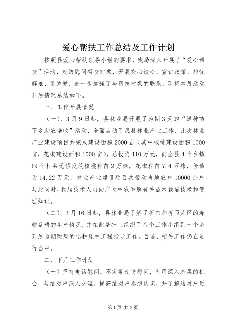 爱心帮扶工作总结及工作计划.docx