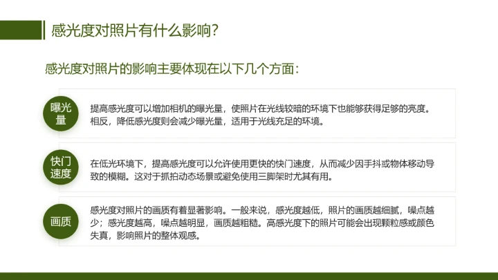 摄影知识培训摄影教程曝光三要素培训课件PPT