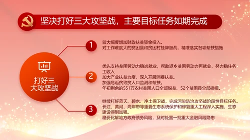 红色大气党建党支部年终工作总结PPT