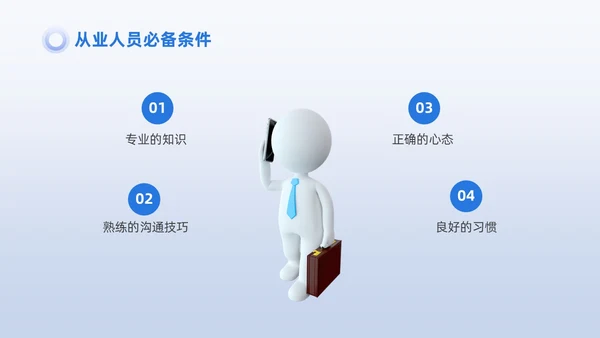 蓝色商务3D小人销售PPT销售培训