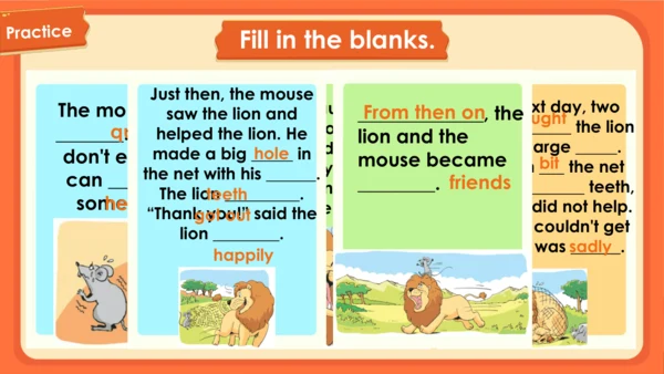 Unit 1 The lion and the mouse Period1（课件(共49张PPT)