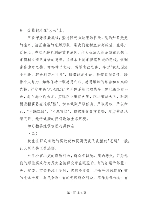 最新拍苍蝇零容忍心得体会20XX年 (2).docx