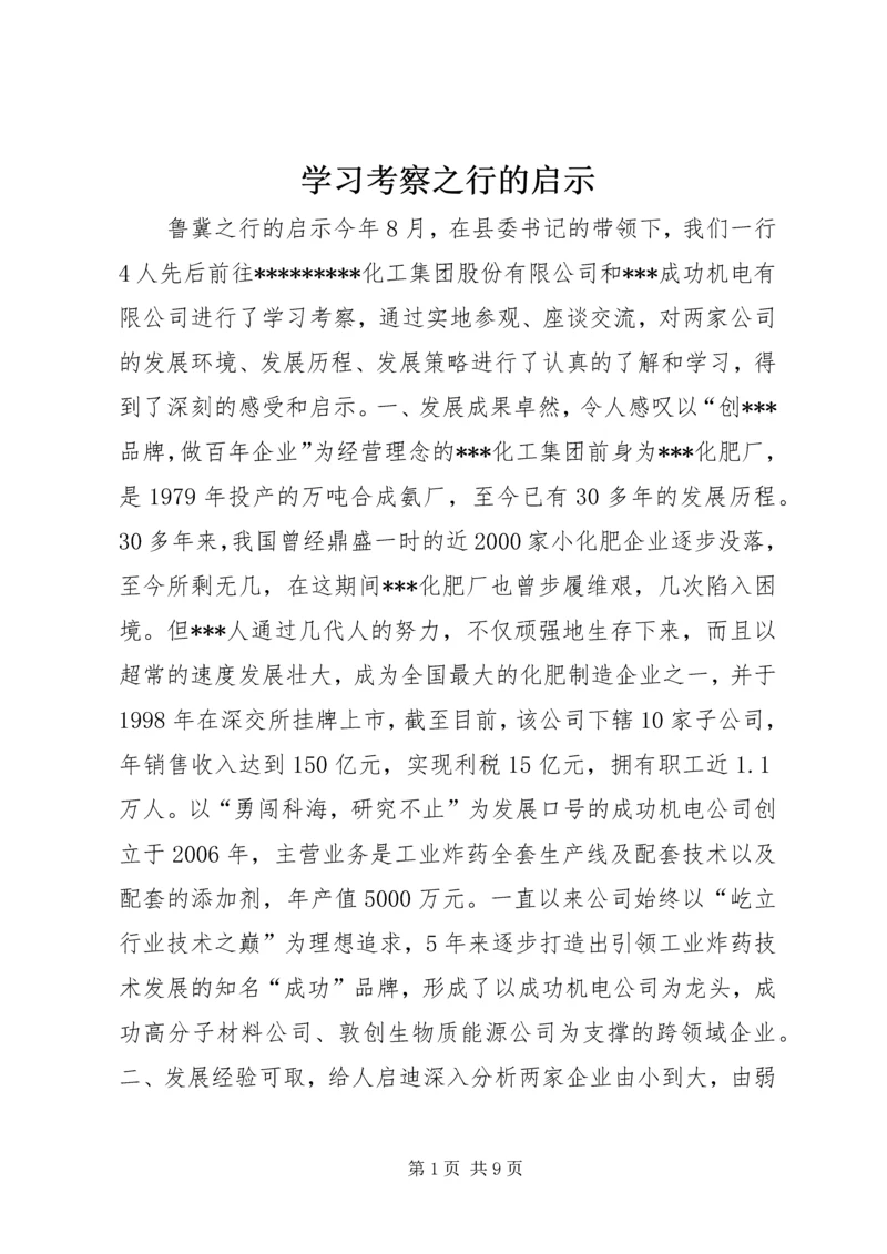 学习考察之行的启示.docx