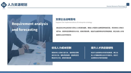 蓝色商务风人力资源管理培训通用PPT模板
