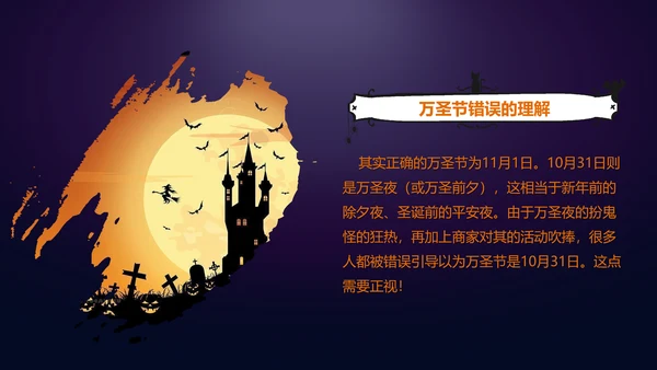 恐怖的万圣节PPT模板