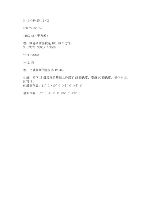 小学数学试卷六年级下册期末测试卷及答案【典优】.docx