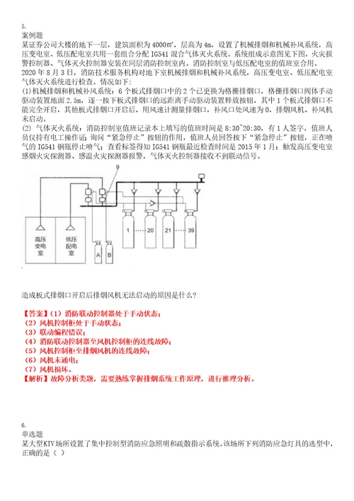 2022年职业考证消防工程师一级消防工程师考试全真模拟易错、难点汇编带答案试卷号：120