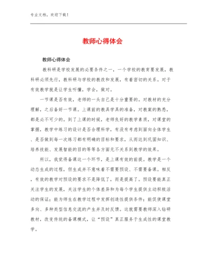 最新教师心得体会例文13篇.docx